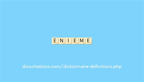 Définition de énième .